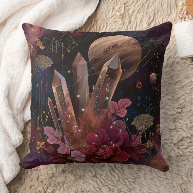 Coussin Énergie spirituelle d'améthyste Motif céleste (Couverture)