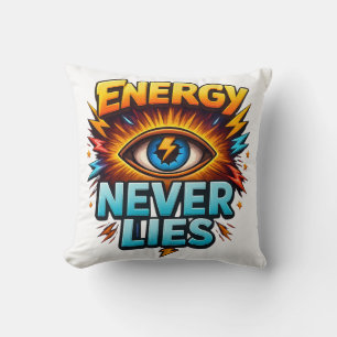 Coussin Energy Never Lies – Conception de logo Electric Ey
