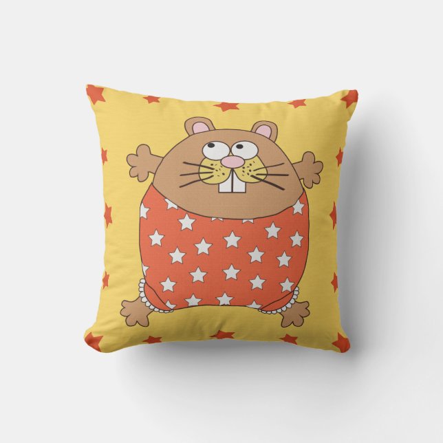 Coussin enfant avec souris et étoiles (Recto)