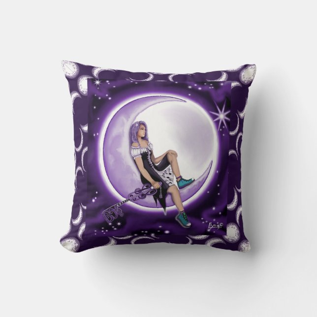 Coussin Enfant de lune violette (Recto)