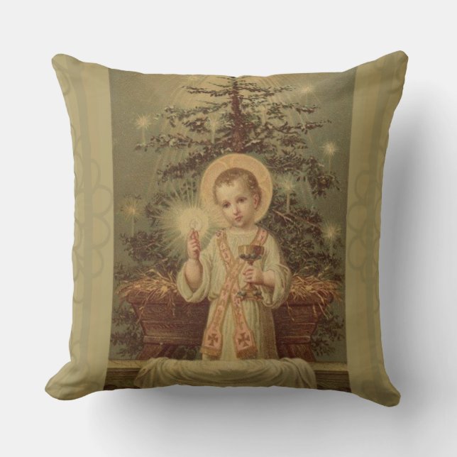 Coussin Enfant Jésus de Noël avec l'eucharistie par Manger (Recto)