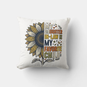 Coussin Enfant préféré de la belle-fille Tournesol Vintage
