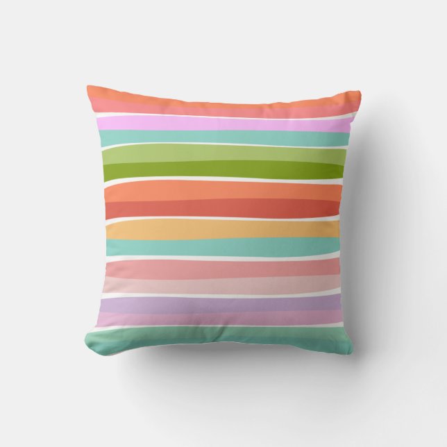 Coussin Enfants à rayures d'été (Recto)