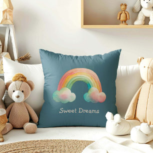 Coussin Enfants Arc-en-ciel Pastel Fantaisiste dans les Nu