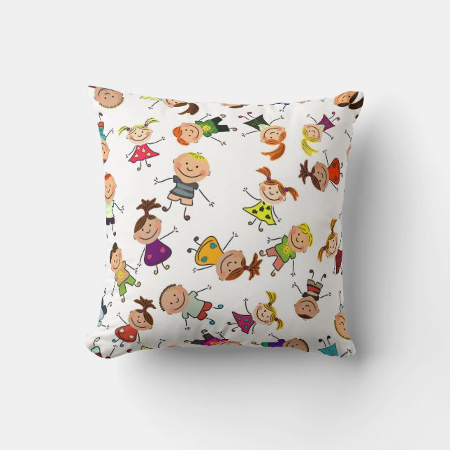 Coussin Enfants caricaturaux (Recto)