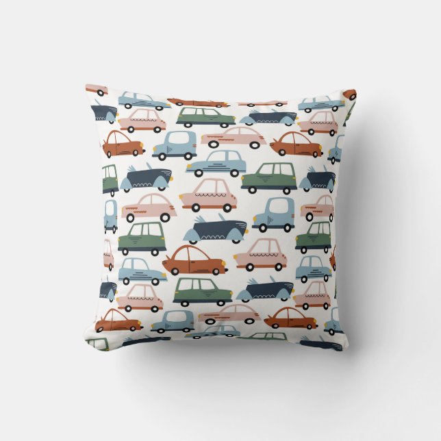 Coussin Enfants Coloré Retro voiture et Motif de camion (Recto)