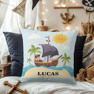 Coussin Enfants Cute Pirate Ship Personnalisé Cuisine