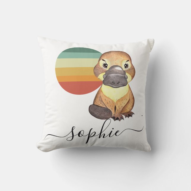 Coussin Enfants d'animaux australiens Platypus (Recto)