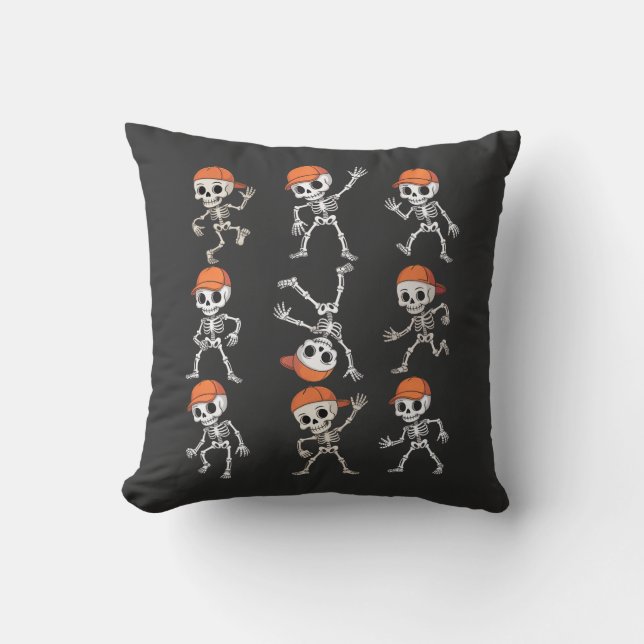 Coussin Enfants Danse Squelette Halloween (Recto)
