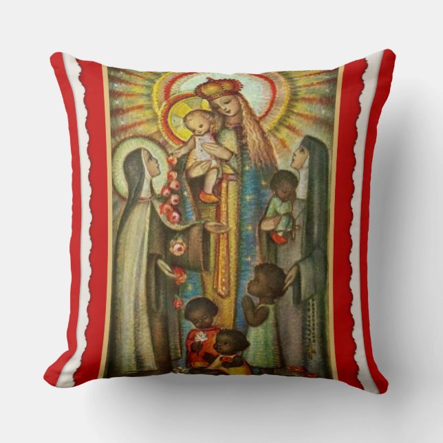 Coussin Enfants de roses de St Therese Katherine Drexel (Recto)