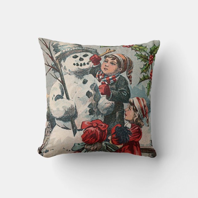Coussin Enfants faisant Snowman Holly (Recto)