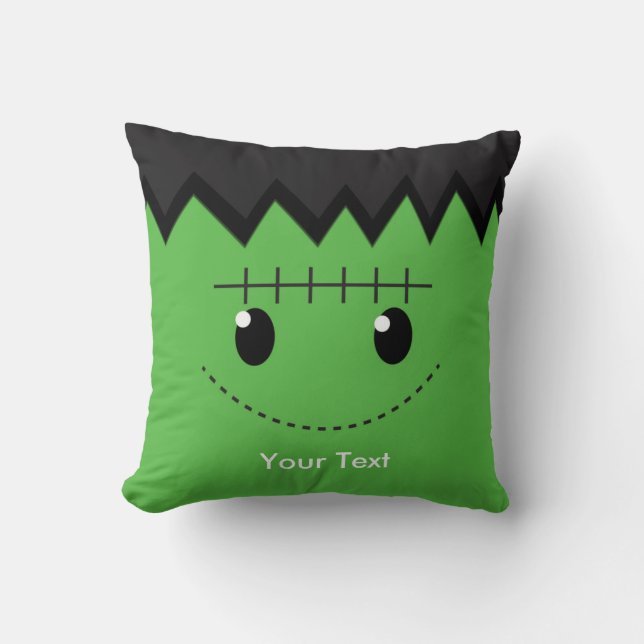 Coussin Enfants Frankenstein Halloween Cute Room Jeter l'o (Recto)