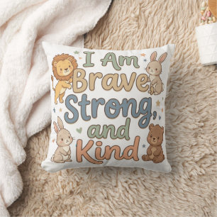 Coussin Enfants Gentils Citation d'Encouragement Courageux