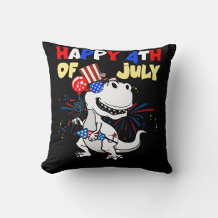 Coussin Enfants heureux 4 juillet T Rex Dino Dinosaur bébé