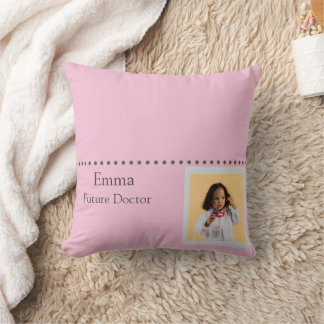 Coussin Enfants Médecins Personnalisés avec Nom & Photo