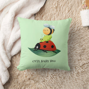 Coussin Enfants mignonne Rouge coccinelle Abeille insecte 