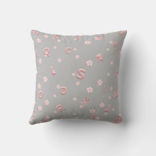 Coussin Enfants mignons ABC Alphabet flower Enfants école