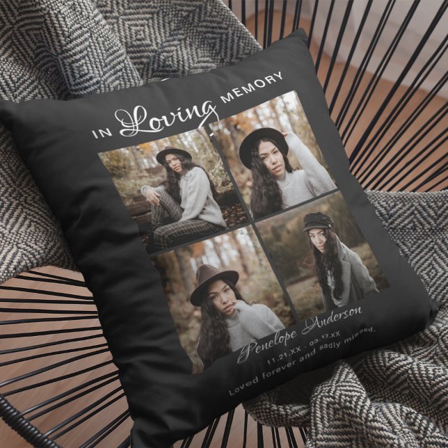 Coussin Enfants Moderne 4 Photo Collage Memorial (Créateur téléchargé)