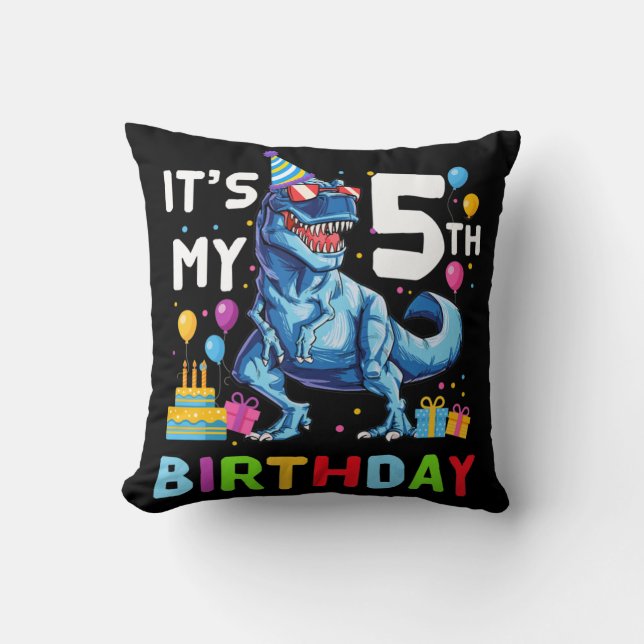 Coussin Enfants Monster Camion 5 ans 5e anniversaire garço (Recto)