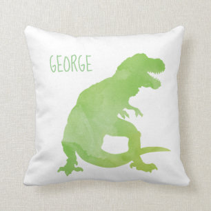 Coussin Enfants personnalisés Garçons Dinosaur Green Water