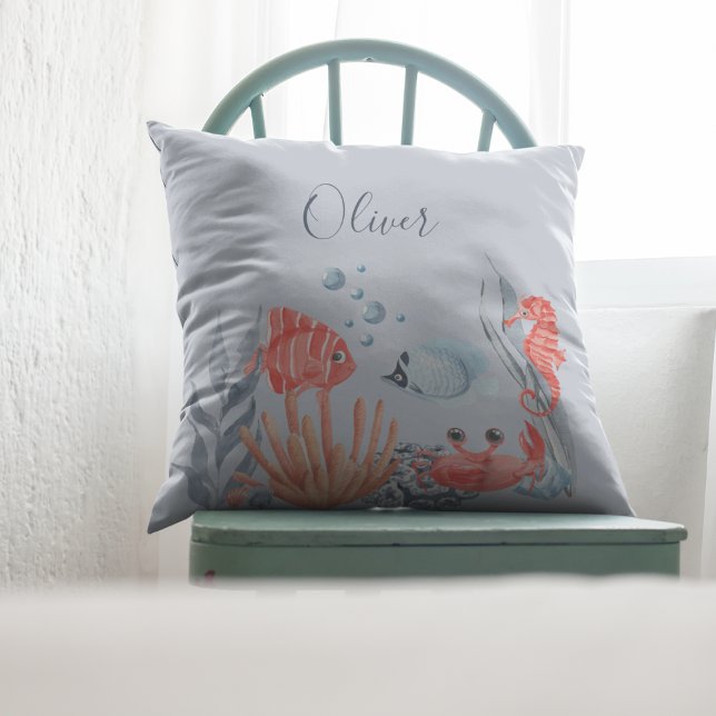 Coussin Enfants Personnalisés Sous La Mer (Créateur téléchargé)
