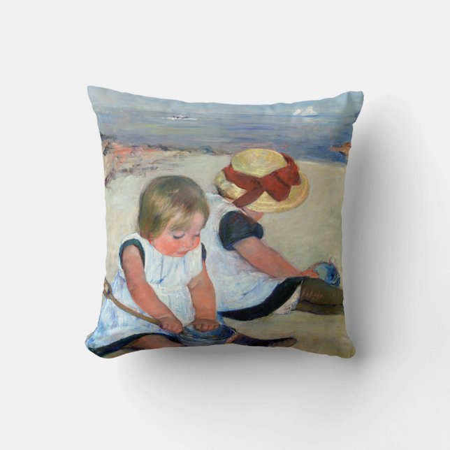 Coussin Enfants sur la plage, Cassatt (Recto)
