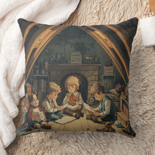 Coussin Enfants vintage étudiant (Couverture)