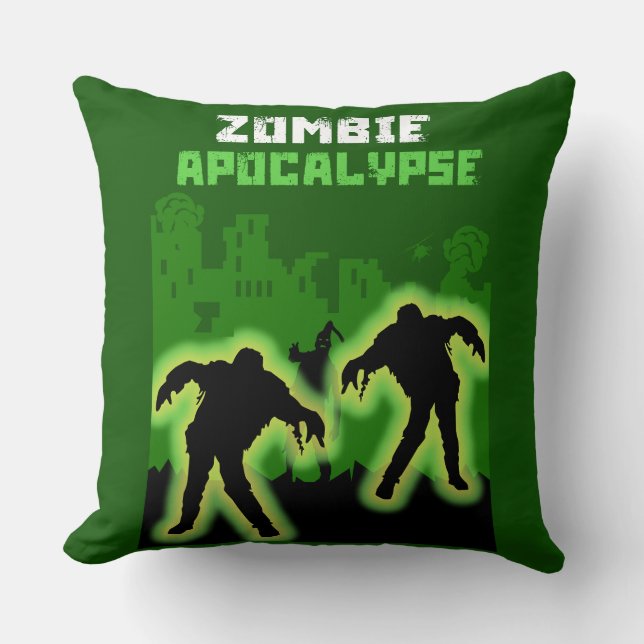Coussin Enfants Zombie Apocalypse (Recto)