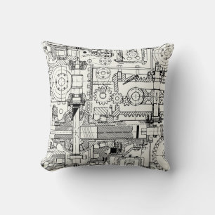 Coussin Engins de ver : Machines Techniques Simples.