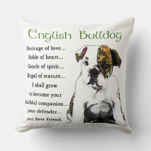 Coussin English Bulldog Heritage of Love