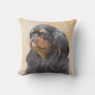 Coussin English Toy Spaniel Peinture Animal Art original