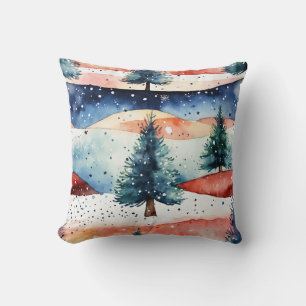 Coussin "Enky Christmas Tree Winter Scene -