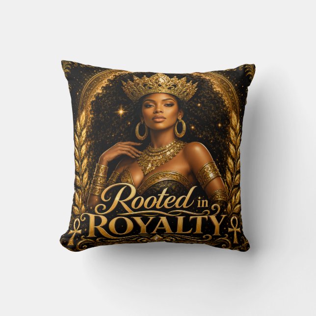 Coussin Enraciné dans la royauté (Recto)