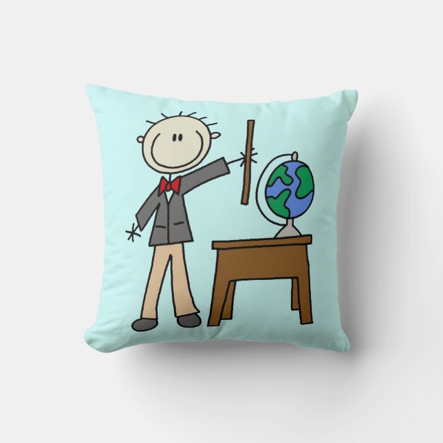 Coussin Enseignant Avec Globe (Recto)