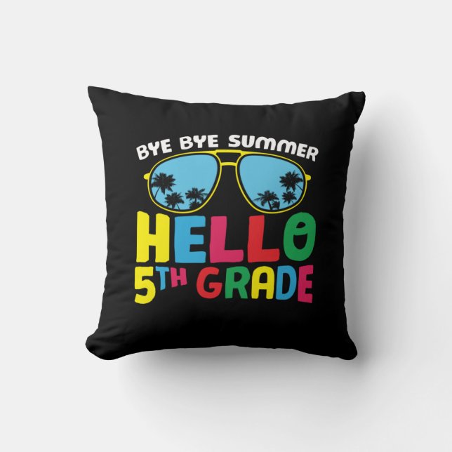 Coussin Enseignant de 5e année Bonjour 5e année (Recto)