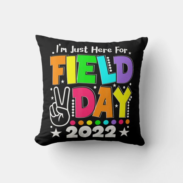 Coussin Enseignant de la journée de l'école Je suis juste  (Recto)