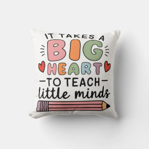 Coussin Enseignant Il Faut Un Grand Cœur Pour Enseigner Le