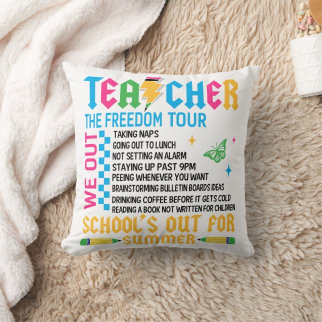 Coussin ENSEIGNANT La tournée de la liberté Drôle Fin d'an (Couverture)