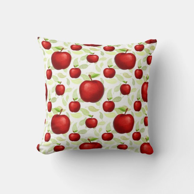 Coussin Enseignant Pommes Arbre Motif Enseignant d'art pré (Recto)