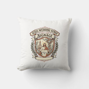 Coussin Enseigne de lieu de mariage de Jésus Enseigne de l
