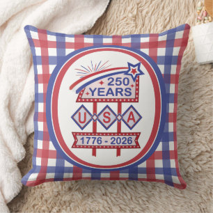 Coussin Enseigne de marquise rétro USA 250e anniversaire 1