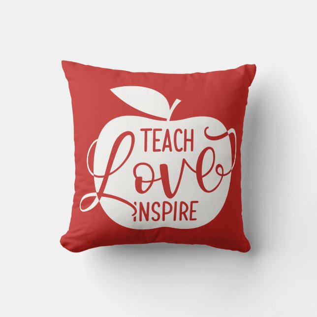 Coussin Enseignez l'amour inspirent (Recto)