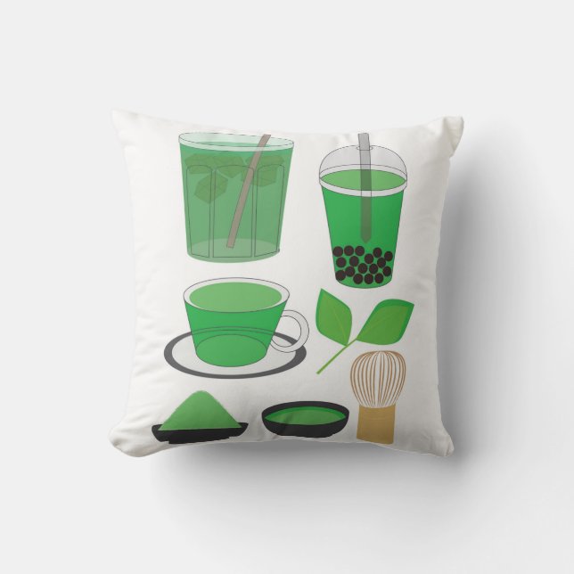 Coussin Ensemble de boissons Matcha (Recto)
