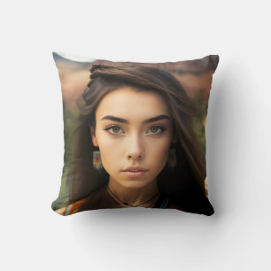 Coussin Ensemble De Jeunes Belles Femmes Amérindiennes