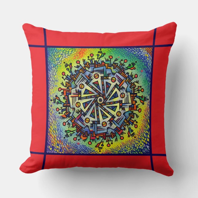 Coussin Ensemble de tapis de voiture à motif mandala (Recto)