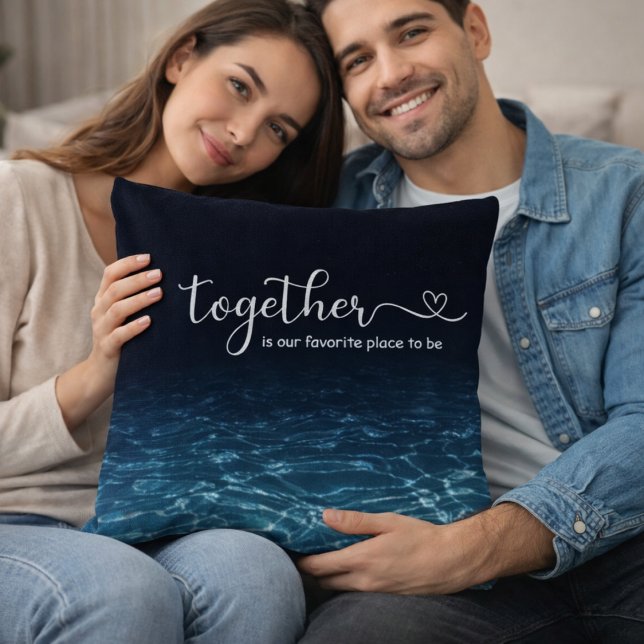 Coussin Ensemble est notre endroit préféré pour être (Créateur téléchargé)
