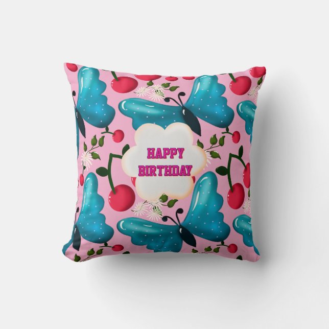 Coussin Ensemble personnalisé pour fête d'anniversaire sur (Recto)