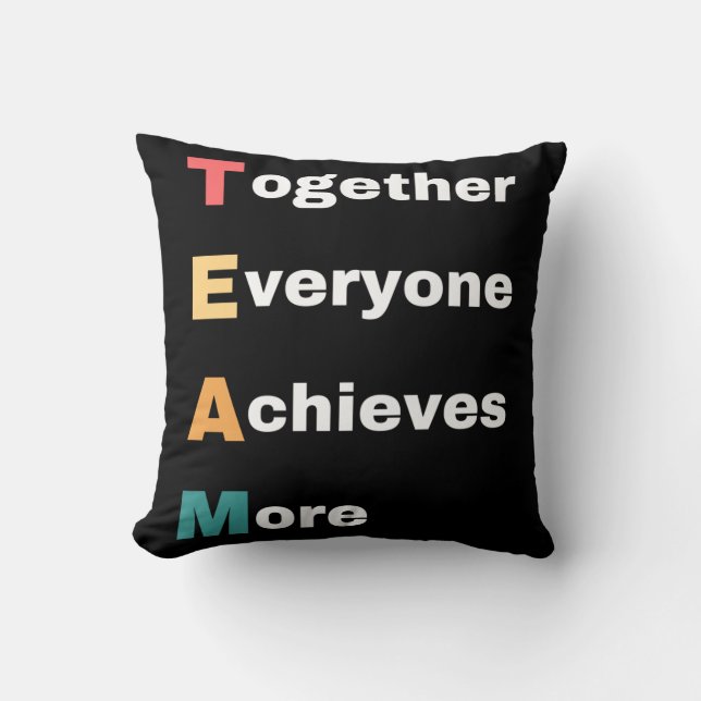 Coussin Ensemble, tout le monde atteint plus (Recto)