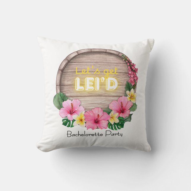 Coussin Enterrement de vie de jeune fille à Hawaii : faiso (Recto)