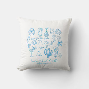 Coussin enterrement de vie de jeune fille personnalisé pla